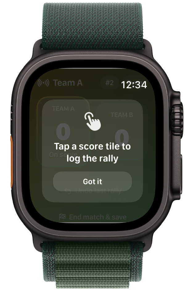 Tournament log showing recent matches and outcomes